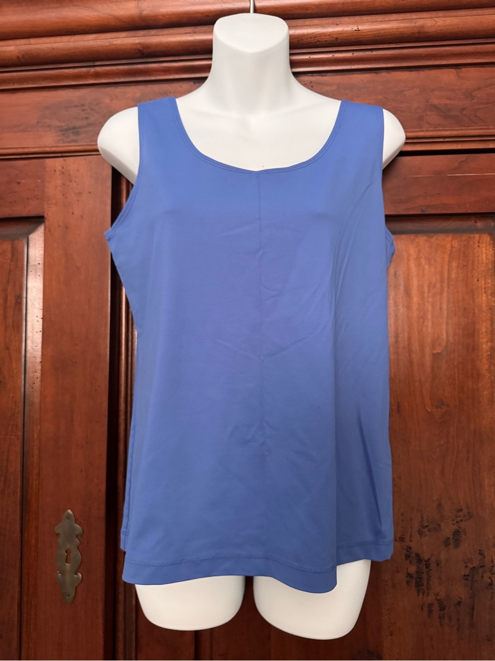 Chico's Blue Stretch Basics Essential Tank Top Size 1 (Medium)